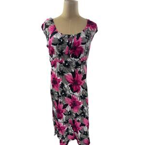 "HIBISCUS COLLECTION HAWAII" Women's Summer Dress‎ S/M Milkmade Tropical Floral